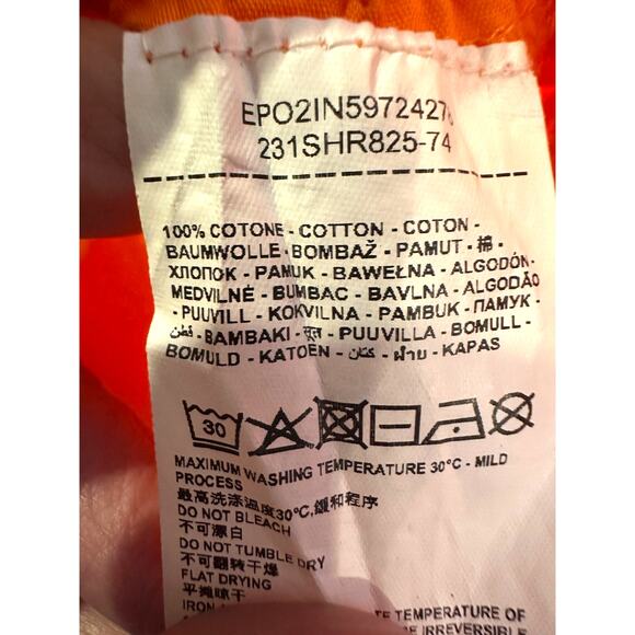 Piombo Drawstring Cotton Shorts with Pockets Orange size L - Picture 12 of 13